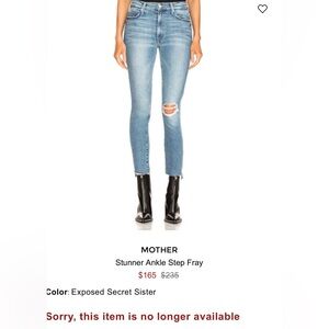 MOTHER THE STUNNER ANKLE STEP FRAY in EXPOSED SECRET SISTER size 30